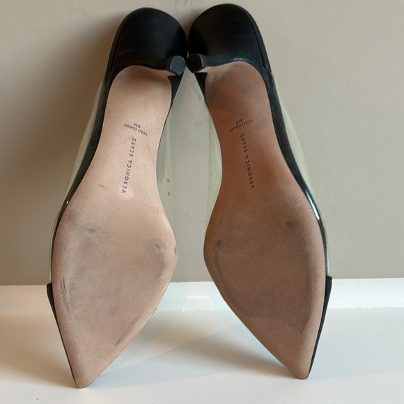Veronica Beard Black and Clear Mules - Picture 4 of 4